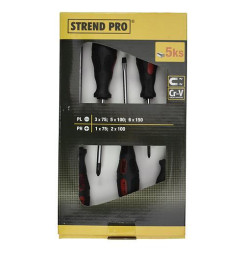 Sada skrutkovačov Strend Pro SD9962, 5 dielna, ploché + Pozidriv