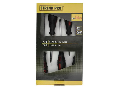 Sada skrutkovačov Strend Pro SD9962, 5 dielna, ploché + Pozidriv