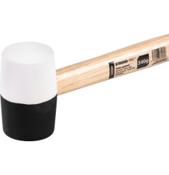 Kladivo Strend Pro HM232 340 g, 290mm, gumené, BlackWhiteHead, drevená rúčka