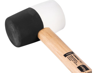 Kladivo Strend Pro HM232 340 g, 290mm, gumené, BlackWhiteHead, drevená rúčka