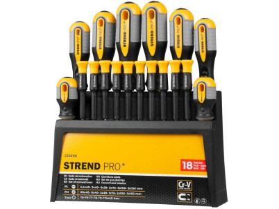Sada skrutkovačov Strend Pro SDX72-118, 18 dielna, Torx + ploché + Phillips