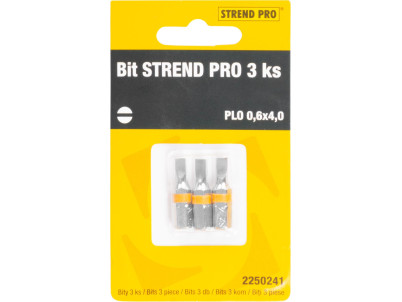 Bit Strend Pro Plochý 0,6x4, bal. 3 ks