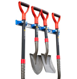Držiak na náradie a násady TT5039, Alu + plast, 4 pozície, na stenu, 2-3 cm
