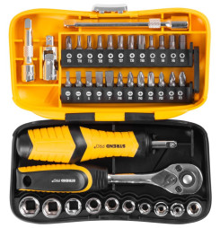 Sada náradia Strend Pro WT549, 39 dielna, bity, hlavice a 1/4" račňa