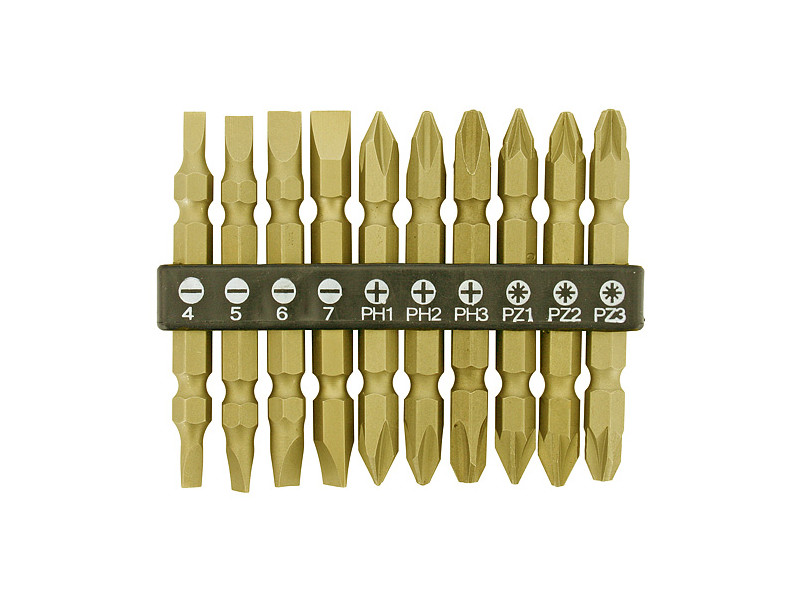 Sada bitov Strend Pro YF40020, 10 dielna, L-65 mm, CrV, GoldenFish