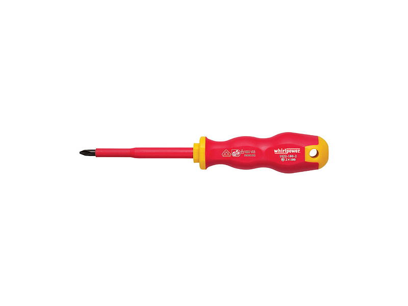 Skrutkovač Whirlpower® 1022, PH0/60 mm, Phillips, DIN8764, VDE 1000, elektrikársky