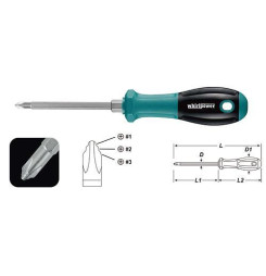 Skrutkovač Whirlpower® S112-9-1002, 3in1, PH, Phillips