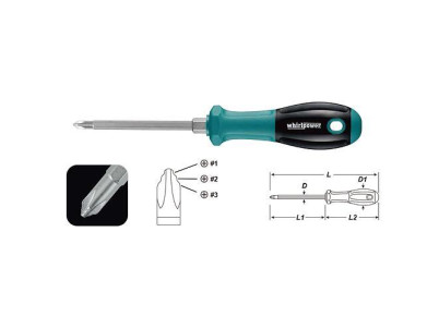 Skrutkovač Whirlpower® S112-9-1002, 3in1, PH, Phillips