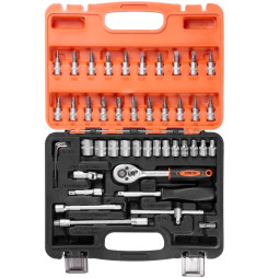 Sada náradia Strend Pro S246, 46 dielna, v kufri, 1/4"
