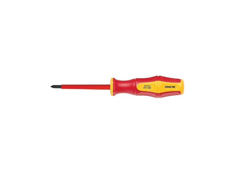 Skrutkovač Strend Pro CX547B, VDE PH 1x80 mm, Phillips, elektrikársky