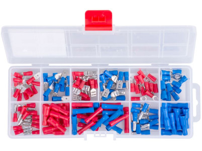 Sada elektrikárskych konektorov Strend Pro TS411, na káble, s bužírkou, 144 ks Sada elektrikárskych konektorov Strend Pro TS411, na káble, s bužírkou, 144 ks