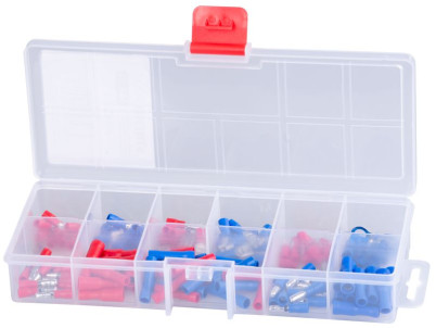 Sada elektrikárskych konektorov Strend Pro TS411, na káble, s bužírkou, 144 ks Sada elektrikárskych konektorov Strend Pro TS411, na káble, s bužírkou, 144 ks