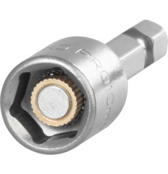 Hlavica s magnetom Strend Pro MS84, 10 mm, 1/4", magnetický držiak bitov, bal. 5 ks
