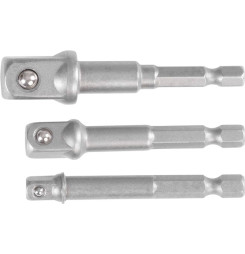 Sada adaptérov Strend Pro, do vŕtačky, 1/4", 3/8", 1/2"