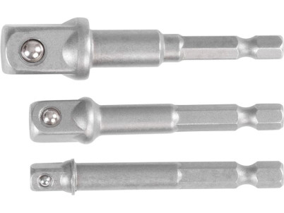 Sada adaptérov Strend Pro, do vŕtačky, 1/4", 3/8", 1/2"