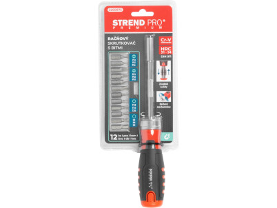 Skrutkovač Strend Pro Premium, sada, s 12 bitmi, torx + ploché + Philips Skrutkovač Strend Pro Premium, sada, s 12 bitmi, torx + ploché + Philips