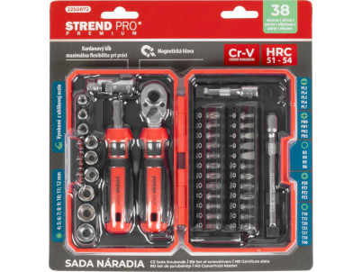 Sada skrutkovačov Strend Pro Premium, 38 dielna, torx + ploché + Phillips