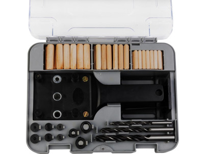 Sada Strend Pro Premium, na vŕtanie otvorov pre kolíkové spoje, pre stolárov, 83 ks