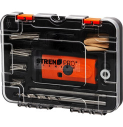 Sada Strend Pro Premium, na vŕtanie otvorov pre šikmé kolíkové spoje, pre stolárov, 55 ks