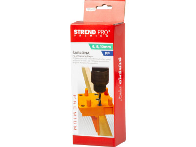 Šablóna Strend Pro Premium, na vŕtanie otvorov pre kolíkové spoje, pre stolárov