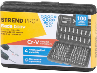 Sada bitov Strend Pro, 100 dielna, v kufri