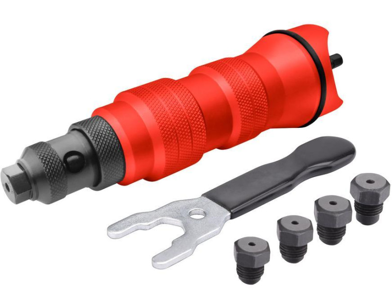 Nadstavec na vŕtačku Strend Pro Premium, 1/4", 2,4 - 6,4 mm nitovací, pre trhacie nity, v kufri