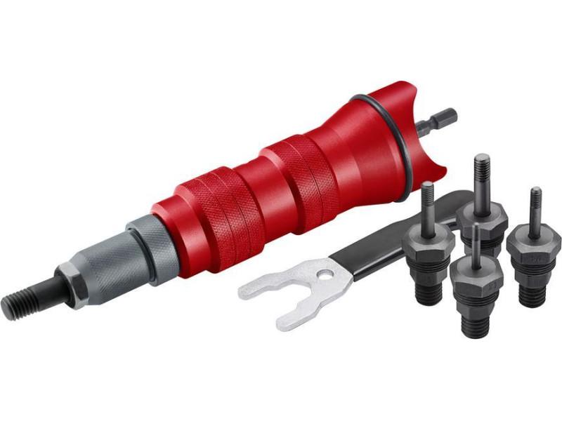 Nadstavec na vŕtačku Strend Pro Premium, 1/4", M3 - M10, nitovací, pre maticové nity, v kufri