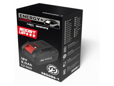 GRAPHITE ENERGY+, Batéria 18V, Li-Ion 6.0Ah
