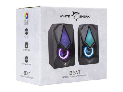 BEAT speakers 2.0 RGB black WHITE SHARK