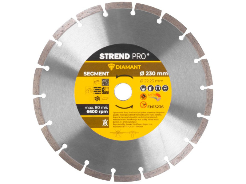 Kotúč Strend Pro 521A, 230 mm, diamantový, segment