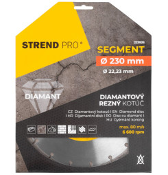 Kotúč Strend Pro 521A, 230 mm, diamantový, segment