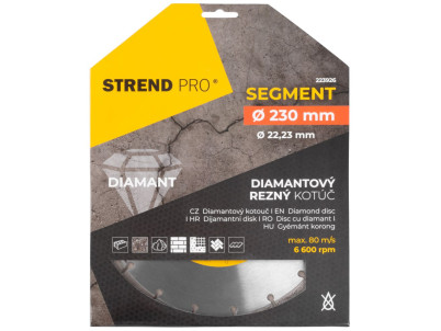 Kotúč Strend Pro 521A, 230 mm, diamantový, segment