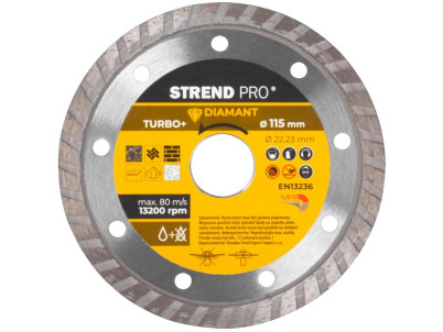 Kotúč Strend Pro 521C, 115 mm, diamantový, Turbo +