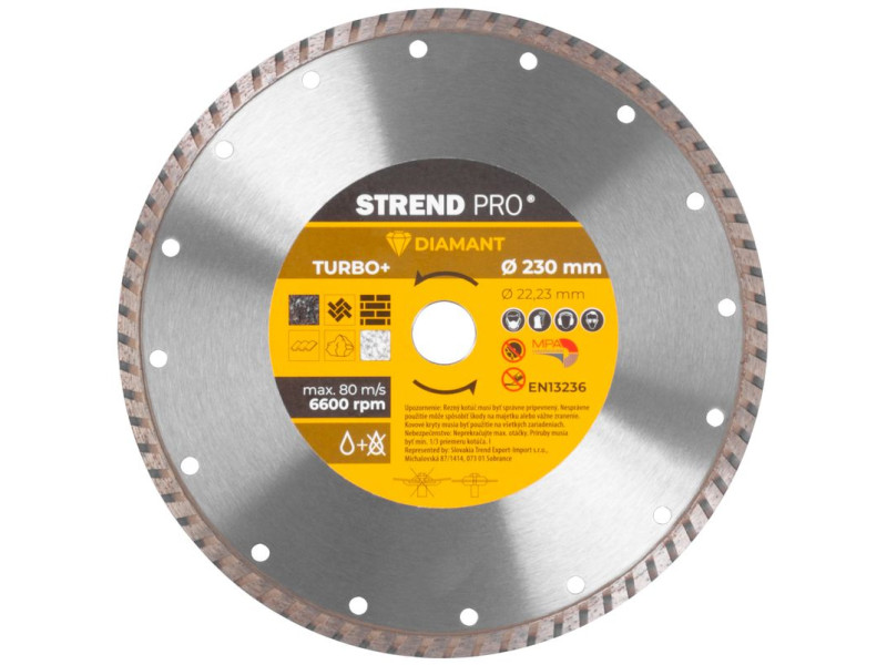 Kotúč Strend Pro 521C, 230 mm, diamantový, Turbo +