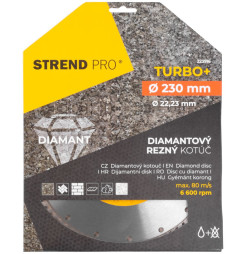 Kotúč Strend Pro 521C, 230 mm, diamantový, Turbo +