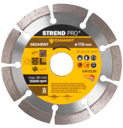 Kotúč Strend Pro 521A, 115 mm, diamantový, segment