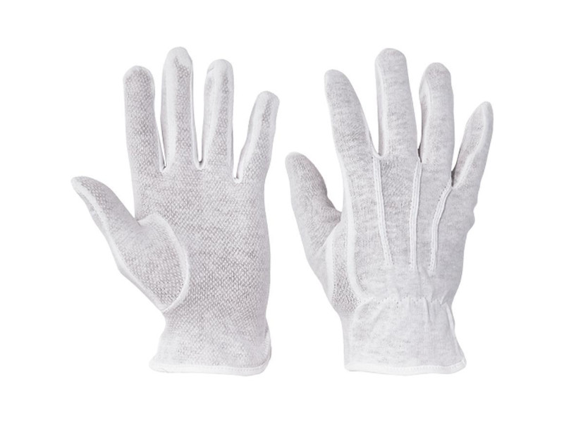 Rukavice BUSTARD 10/XL, textilné, PVC terčíky