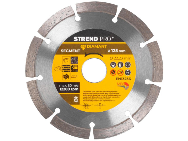 Kotúč Strend Pro 521A, 125 mm, diamantový, segment