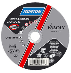 Kotúč NORTON Vulcan A 180x2,0x22 A30S-BF41, rezný na kov a nerez