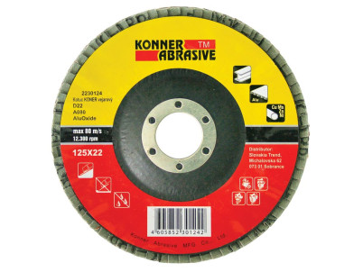 Kotúč KONNER D22 115x22 mm, A80, AluOxide, vejarový, lamelový