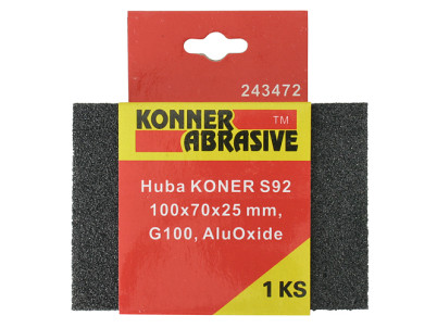 Huba KONNER P120, brúsna špongia, 100x70x25 mm, AluOxide