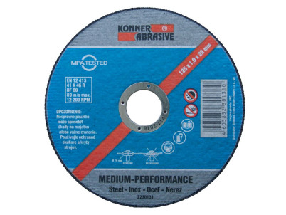 Kotúč KONNER D603 125x1,0x22 mm, rezný na kov