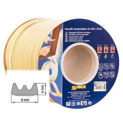 Tesnenie Stomil SD-40CX/4-0, profil E, 9x4 mm, L-150 m, na okná a dvere, biele