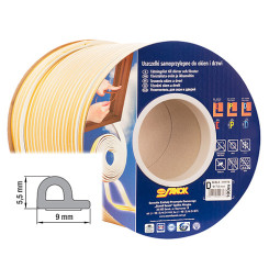 Tesnenie Stomil SD-39CX/4-0, profil P, 9x5.5 mm, L-100 m, na okná a dvere, biele