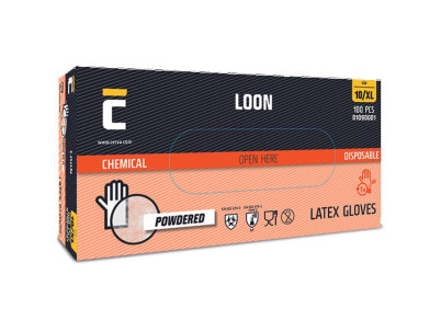 Rukavice LOON 07/S, latexové, jednorázové, potravinárske, bal. 100 ks