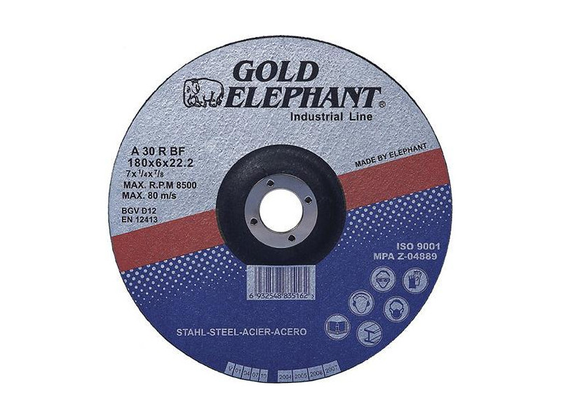 Kotúč Gold Elephant Blue 41A 125x1,0x22,2 mm, rezný na kov A30TBF