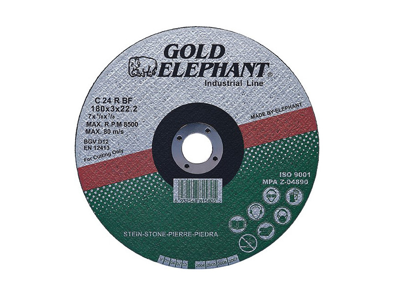 Kotúč Gold Elephant 42C T42 115x2,5x22,2 mm, rezný na kameň