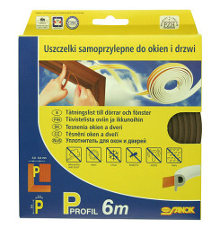 Tesnenie Stomil SD-1AX/6-0, profil D, 9x7.4 mm, L-6 m, na okná a dvere, hnedé