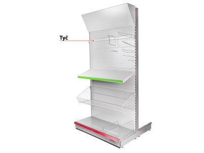 Tyč Racks H20 1250x20x40x1.5 mm, na ťažké náradie *L*