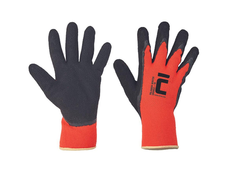 Rukavice PALAWAN Winter Orange, zimné, zateplené, 09/L, nylon, Latex